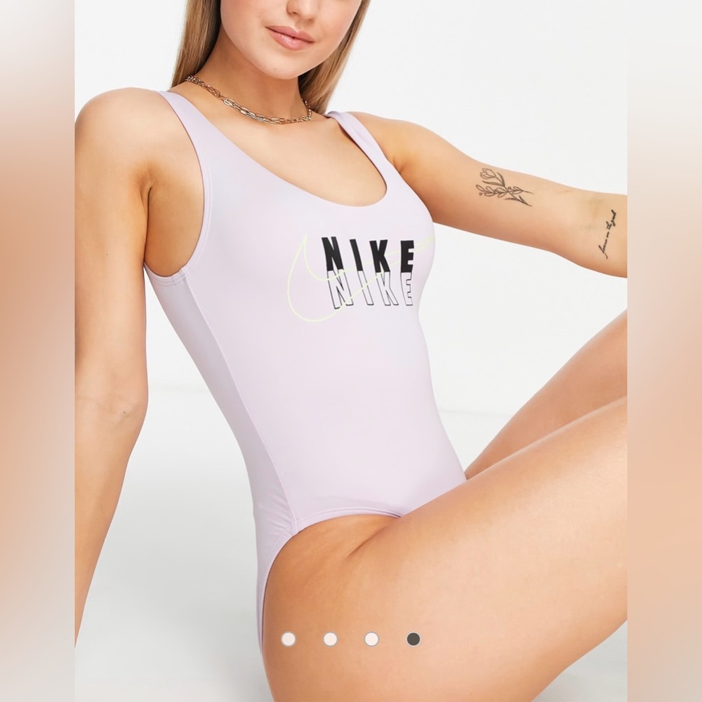 Nike Icon lilac logo One-Piece Swimsuit women’s large